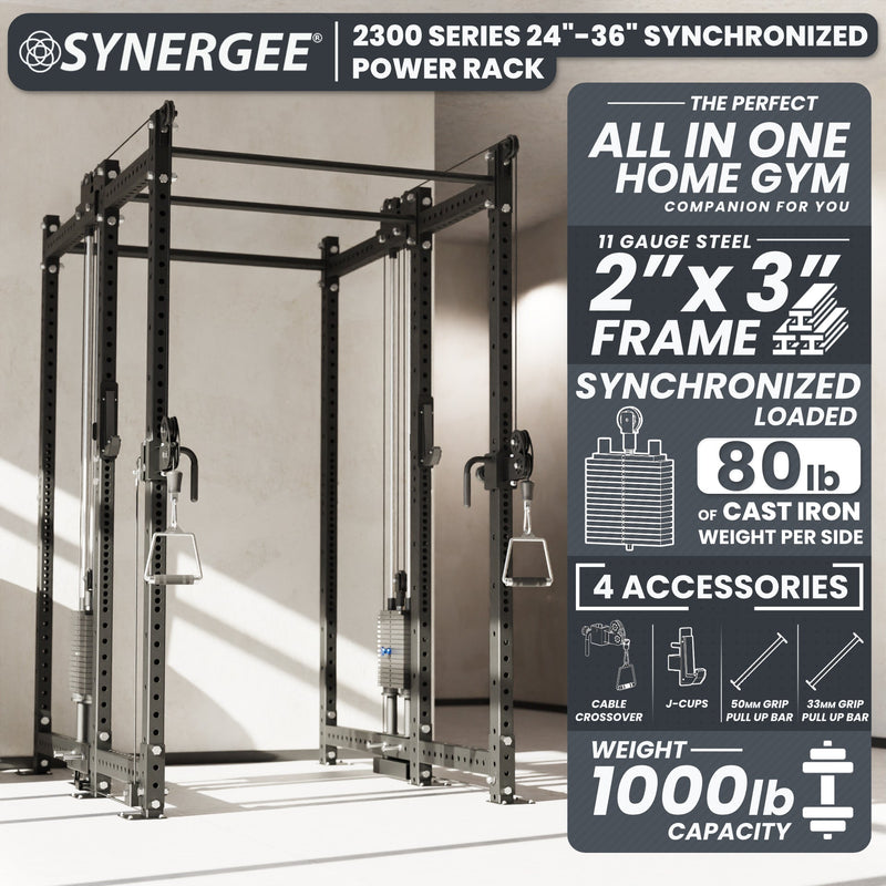 Load image into Gallery viewer, Synergee - 2300 Series Power Cage with Synchronized Loaded Cable Cross Overs
