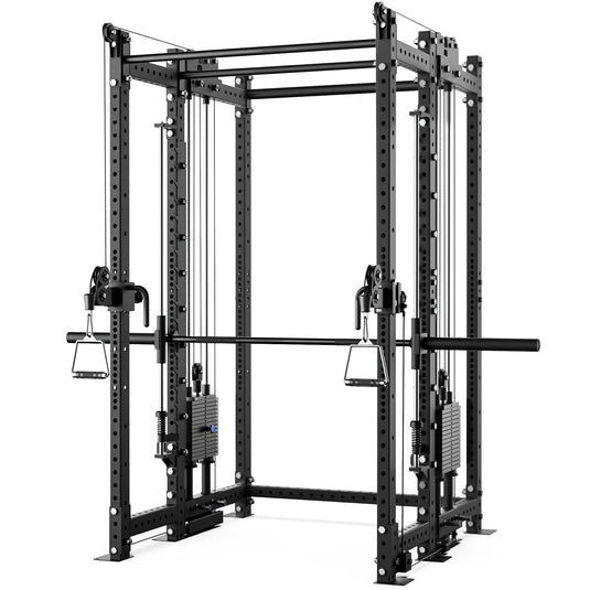 Synergee - 2300 Series Power Cage with Synchronized Loaded Cable Cross Overs and Smith Machine