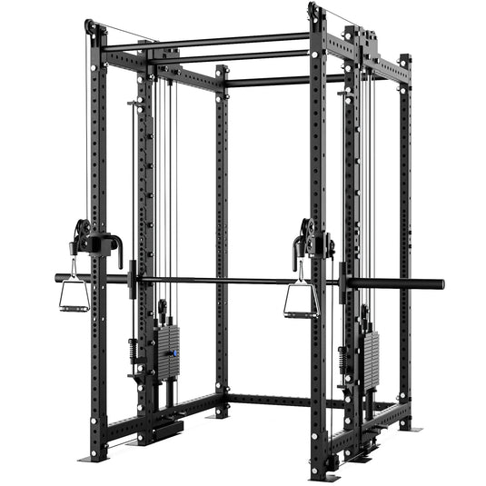 Synergee - 2300 Series Power Cage with Synchronized Loaded Cable Cross Overs and Smith Machine