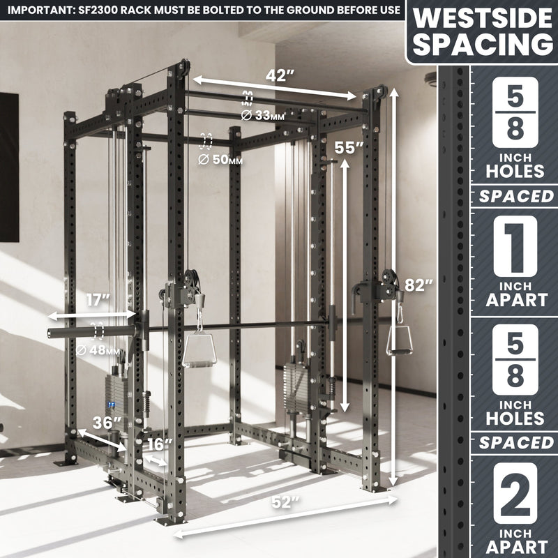 Load image into Gallery viewer, Synergee - 2300 Series Power Cage with Synchronized Loaded Cable Cross Overs and Smith Machine
