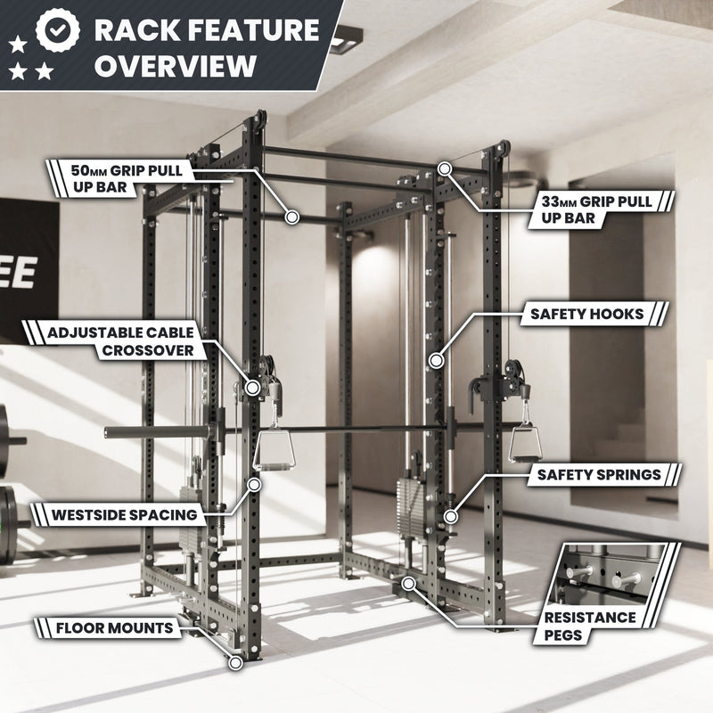 Load image into Gallery viewer, Synergee - 2300 Series Power Cage with Synchronized Loaded Cable Cross Overs and Smith Machine
