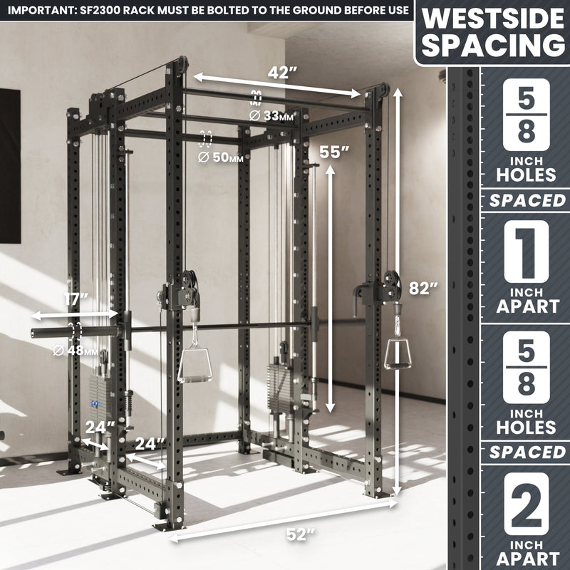 Load image into Gallery viewer, Synergee - 2300 Series Power Cage with Synchronized Loaded Cable Cross Overs and Smith Machine
