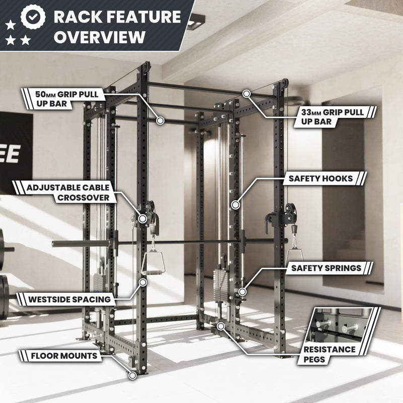 Load image into Gallery viewer, Synergee - 2300 Series Power Cage with Synchronized Loaded Cable Cross Overs and Smith Machine
