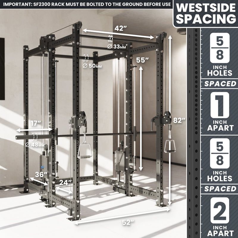 Load image into Gallery viewer, Synergee - 2300 Series Power Cage with Synchronized Loaded Cable Cross Overs and Smith Machine
