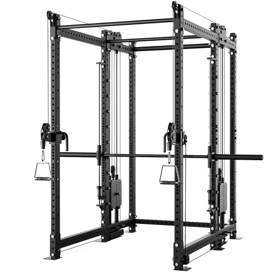 Synergee - 2300 Series Power Cage with Synchronized Loaded Cable Cross Overs and Smith Machine