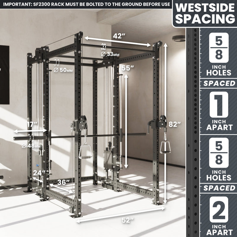 Load image into Gallery viewer, Synergee - 2300 Series Power Cage with Synchronized Loaded Cable Cross Overs and Smith Machine

