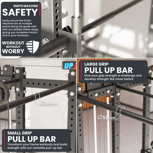 Synergee - 2300 Series Power Cage with Synchronized Loaded Cable Cross Overs and Smith Machine