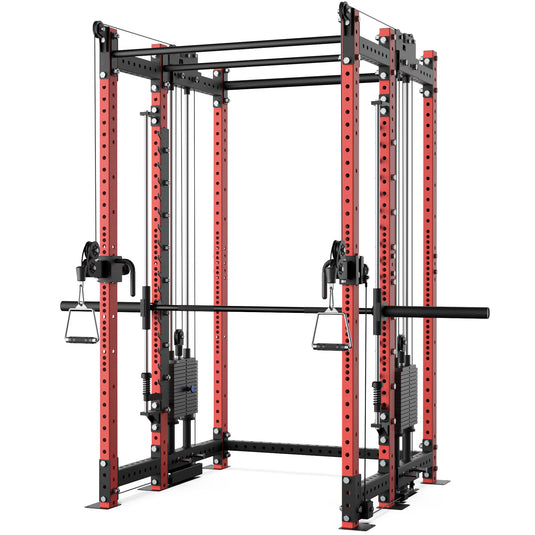 Synergee - 2300 Series Power Cage with Synchronized Loaded Cable Cross Overs and Smith Machine