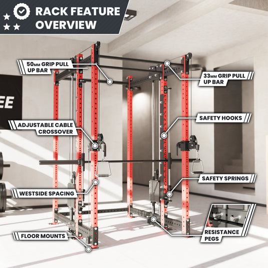 Synergee - 2300 Series Power Cage with Synchronized Loaded Cable Cross Overs and Smith Machine