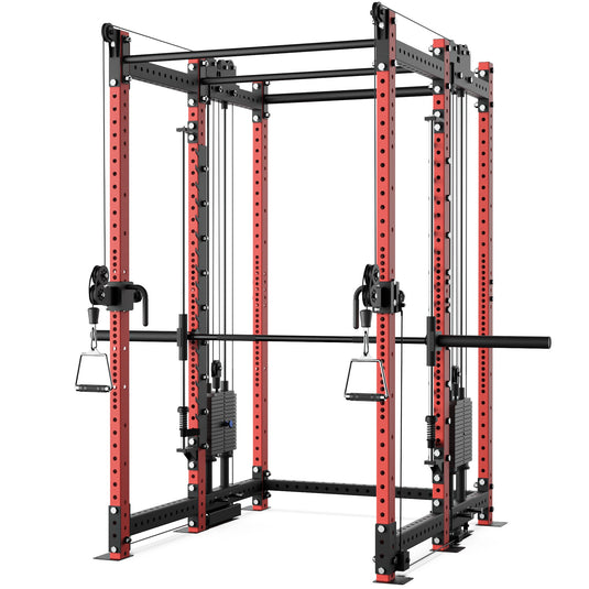 Synergee - 2300 Series Power Cage with Synchronized Loaded Cable Cross Overs and Smith Machine