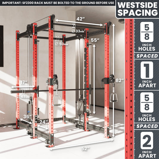 Synergee - 2300 Series Power Cage with Synchronized Loaded Cable Cross Overs and Smith Machine