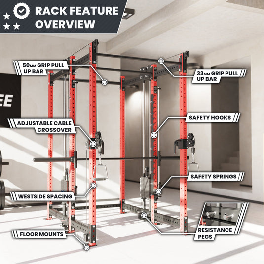 Synergee - 2300 Series Power Cage with Synchronized Loaded Cable Cross Overs and Smith Machine