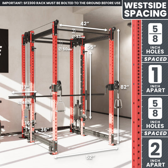 Synergee - 2300 Series Power Cage with Synchronized Loaded Cable Cross Overs and Smith Machine
