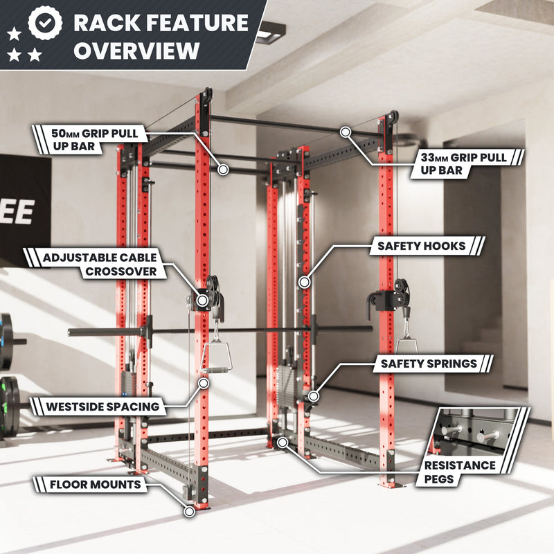 Load image into Gallery viewer, Synergee - 2300 Series Power Cage with Synchronized Loaded Cable Cross Overs and Smith Machine
