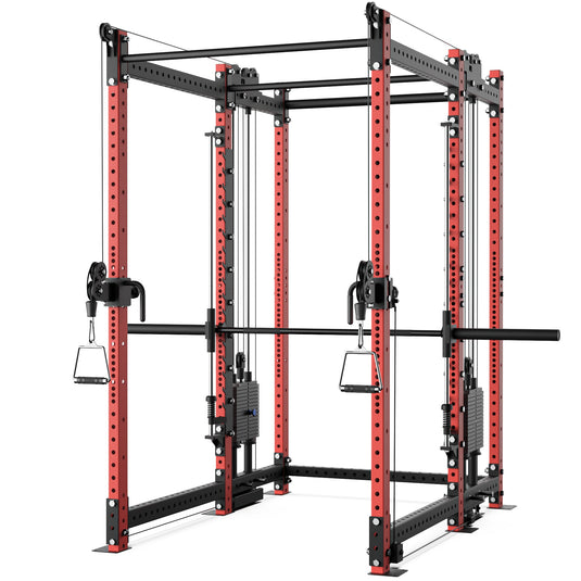 Synergee - 2300 Series Power Cage with Synchronized Loaded Cable Cross Overs and Smith Machine