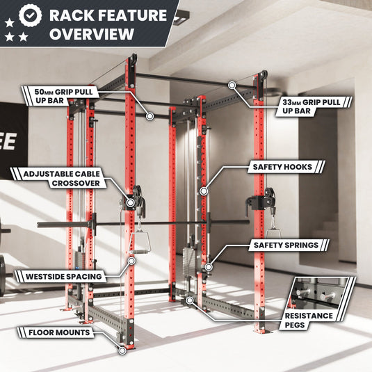 Synergee - 2300 Series Power Cage with Synchronized Loaded Cable Cross Overs and Smith Machine