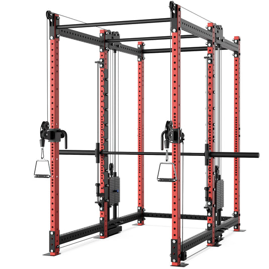 Synergee - 2300 Series Power Cage with Synchronized Loaded Cable Cross Overs and Smith Machine