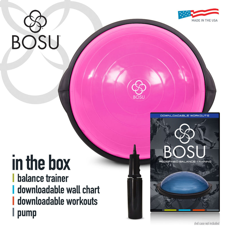 Load image into Gallery viewer, BOSU Sport Travel Size Balance Trainer 20 Inch Stability Ball Balance Board

