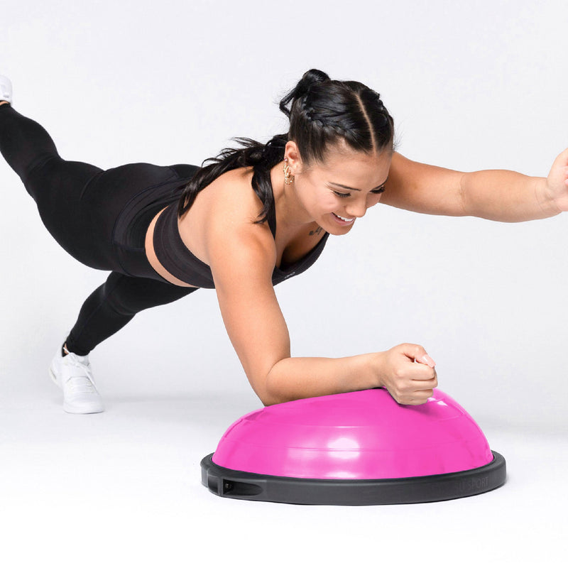 Load image into Gallery viewer, BOSU Sport Travel Size Balance Trainer 20 Inch Stability Ball Balance Board
