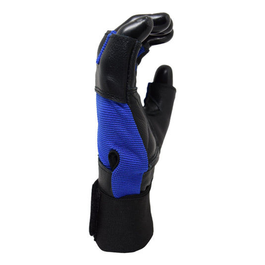 MRX - Weight Lifting Gloves Leather Workout Glove With Long Wrist Strap