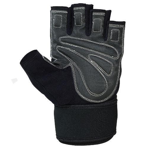 Load image into Gallery viewer, MRX - Weight Lifting Gloves Long Wrist Straps Gym Training Leather Black All Sizes
