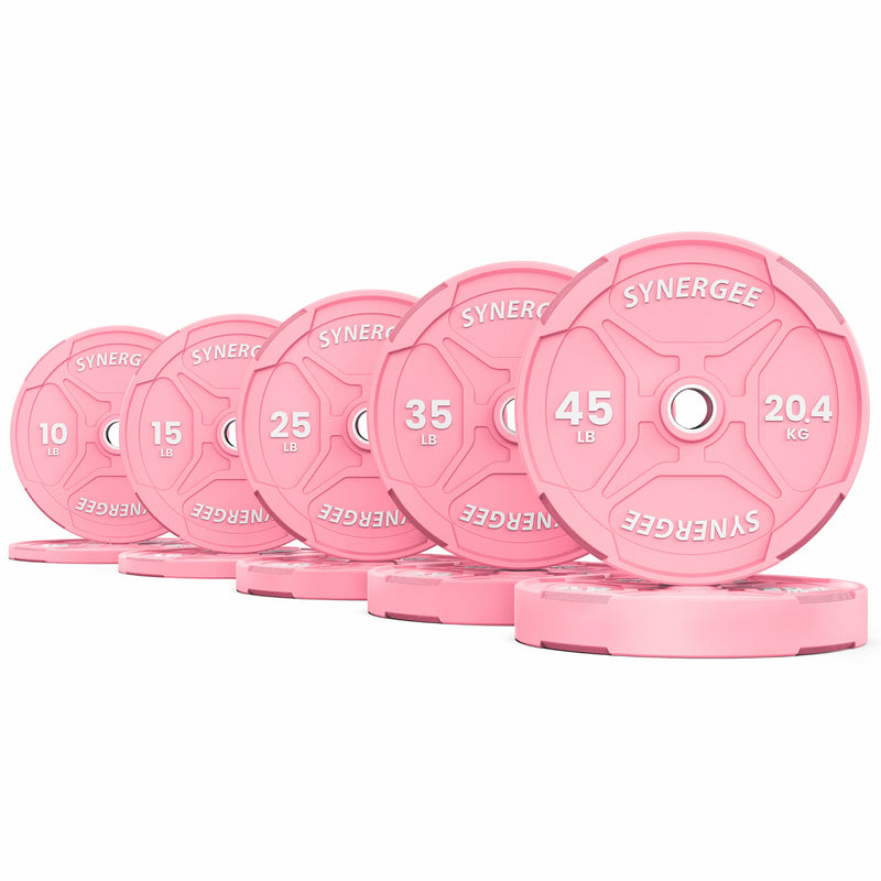 Load image into Gallery viewer, Synergee - Pink Ez Grip Bumper Plates

