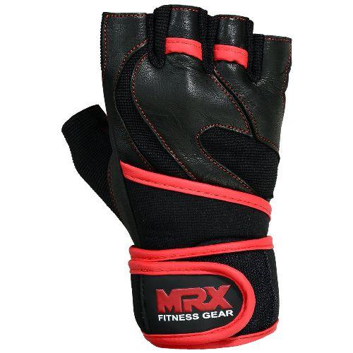 Load image into Gallery viewer, MRX - Weight Lifting Leather Gloves With Long Wrist Strap
