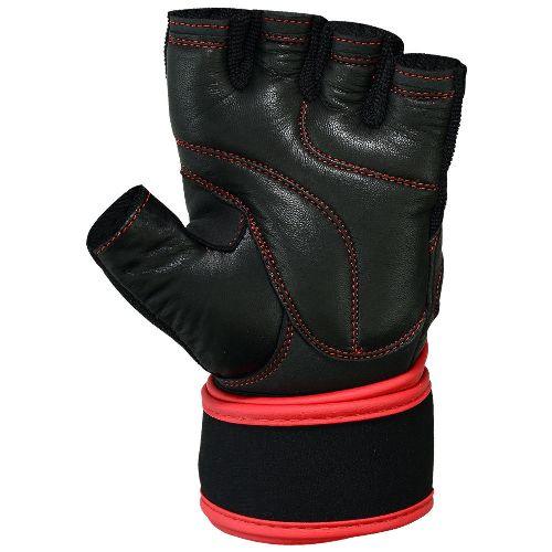 MRX - Weight Lifting Leather Gloves With Long Wrist Strap