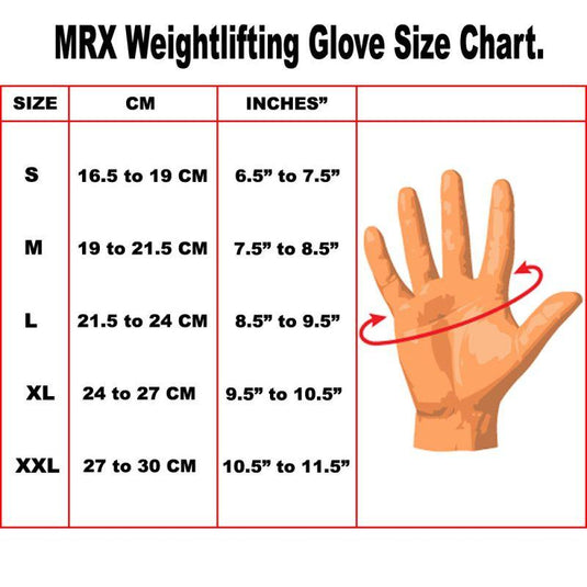 MRX - Weight Lifting Leather Gloves With Long Wrist Strap