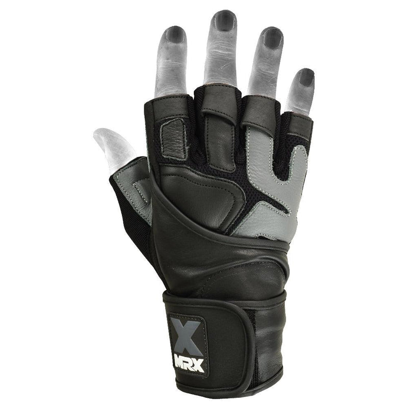 Load image into Gallery viewer, Mrx Men&#39;s Weight Lifting Pro Leather Gloves 18 Inches Long Wrist Strap
