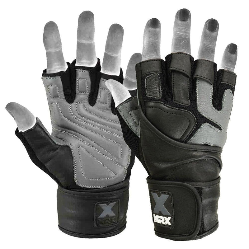 Load image into Gallery viewer, Mrx Men&#39;s Weight Lifting Pro Leather Gloves 18 Inches Long Wrist Strap
