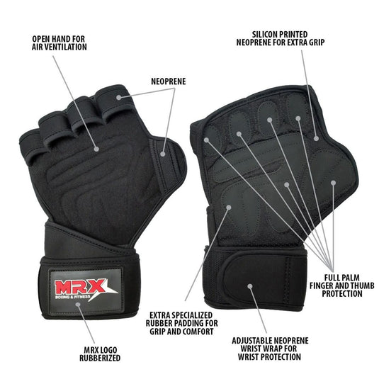 MRX - Weight Lifting Gloves Gym Glove for Training Bodybuilding Workout