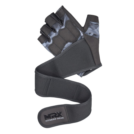 MRX - Weightlifting Gloves for Gym Workout Training Long Wrist Strap