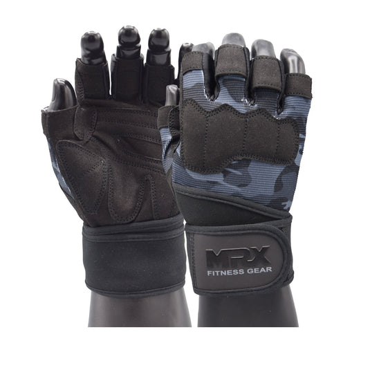 MRX - Weightlifting Gloves for Gym Workout Training Long Wrist Strap