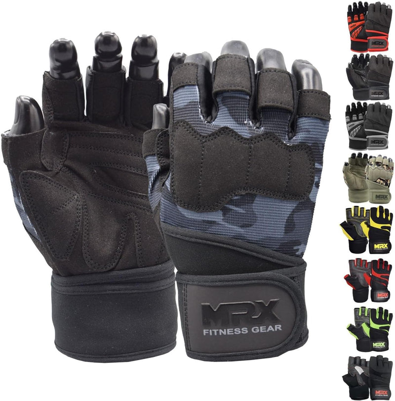 Load image into Gallery viewer, MRX - Weightlifting Gloves for Gym Workout Training Long Wrist Strap

