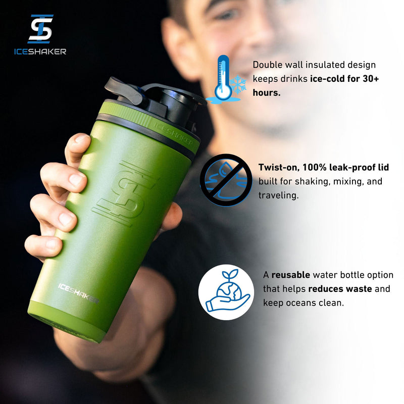 Load image into Gallery viewer, Ice Shaker - Officially Licensed Oakland Athletics 26oz Ice Shaker
