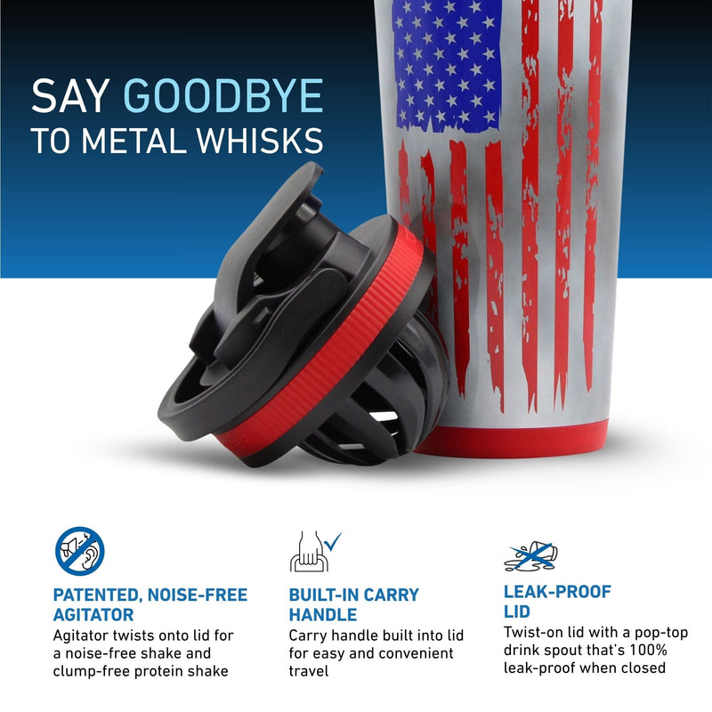 Load image into Gallery viewer, Ice Shaker - 26oz Ice Shaker - 4D American Flag

