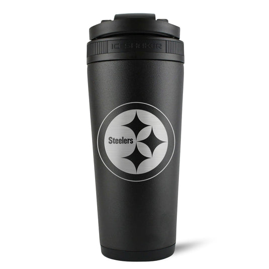 Ice Shaker - Officially Licensed Pittsburgh Steelers 26oz Ice Shaker - Black