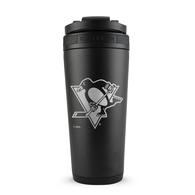 Load image into Gallery viewer, Ice Shaker - Officially Licensed Pittsburgh Penguins 26oz Ice Shaker - Black
