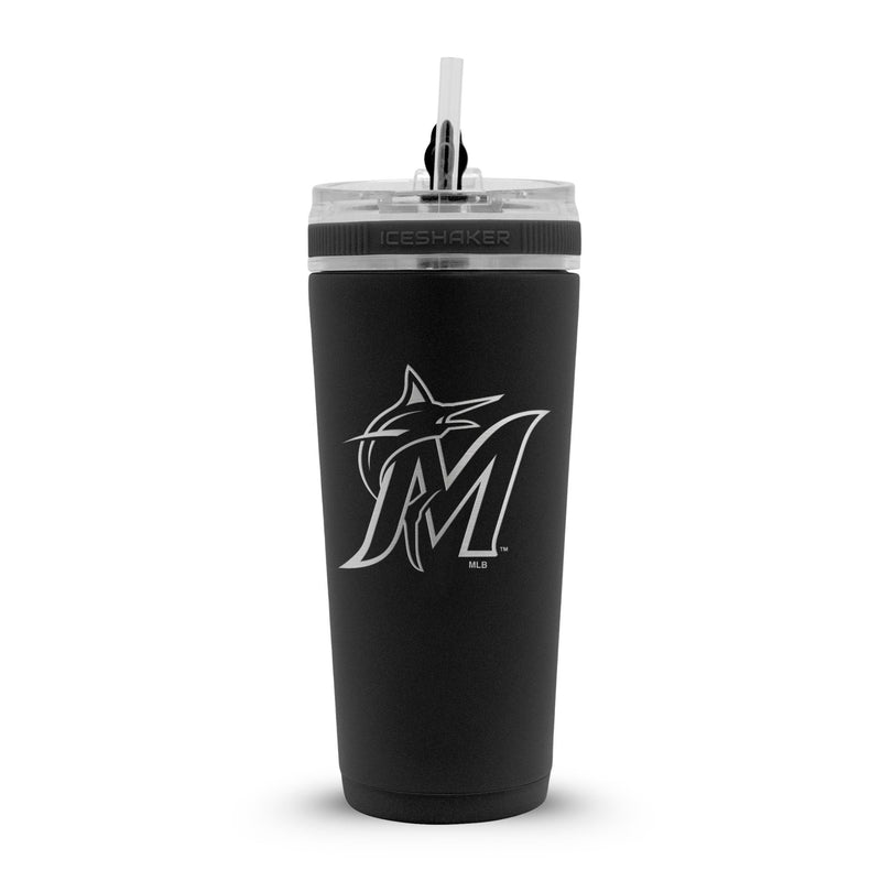 Load image into Gallery viewer, Ice Shaker - Officially Licensed Miami Marlins 26oz Flex Bottle

