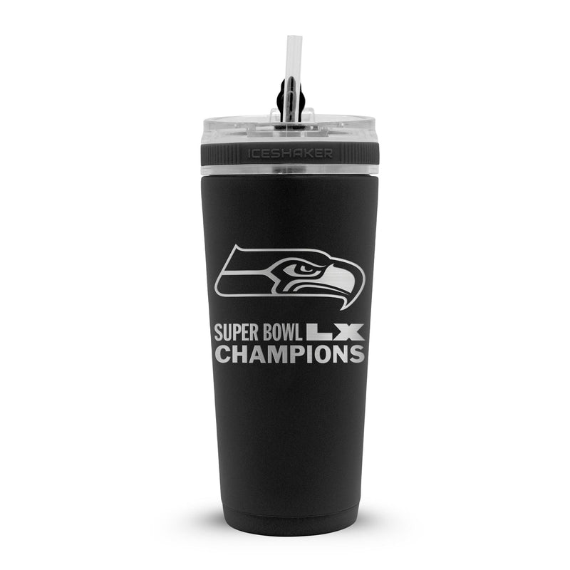 Load image into Gallery viewer, Ice Shaker - Seattle Seahawks Super Bowl LX Champions 26oz Flex Bottle
