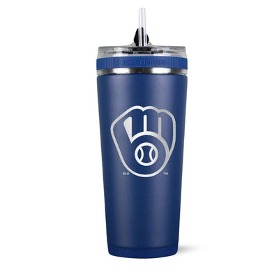 Ice Shaker - Officially Licensed Milwaukee Brewers 26oz Flex Bottle