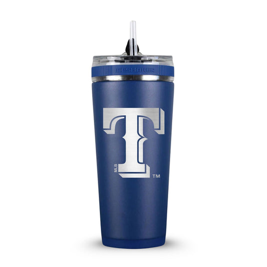 Ice Shaker - Officially Licensed Texas Rangers 26oz Flex Bottle