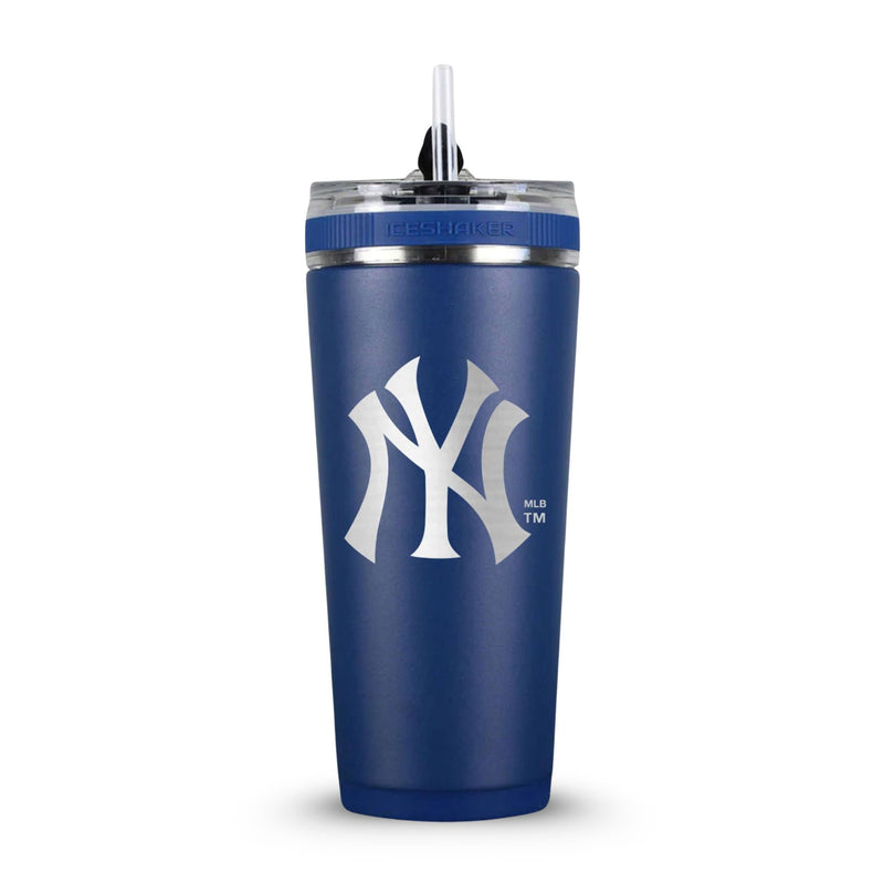 Load image into Gallery viewer, Ice Shaker - Officially Licensed New York Yankees 26oz Flex Bottle
