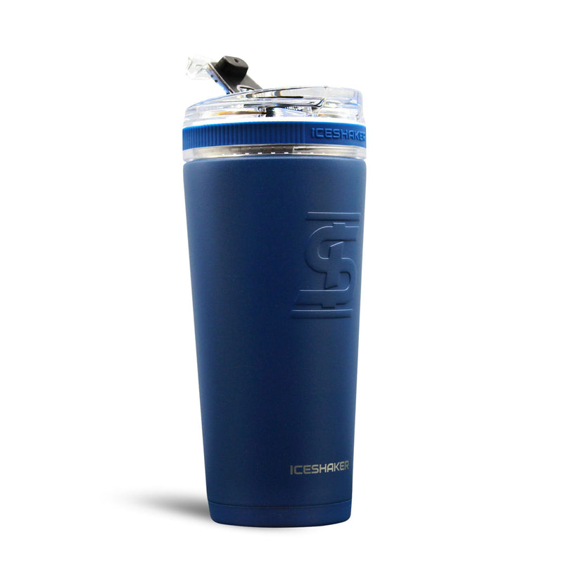 Load image into Gallery viewer, Ice Shaker - Officially Licensed Texas Rangers 26oz Flex Bottle - Navy
