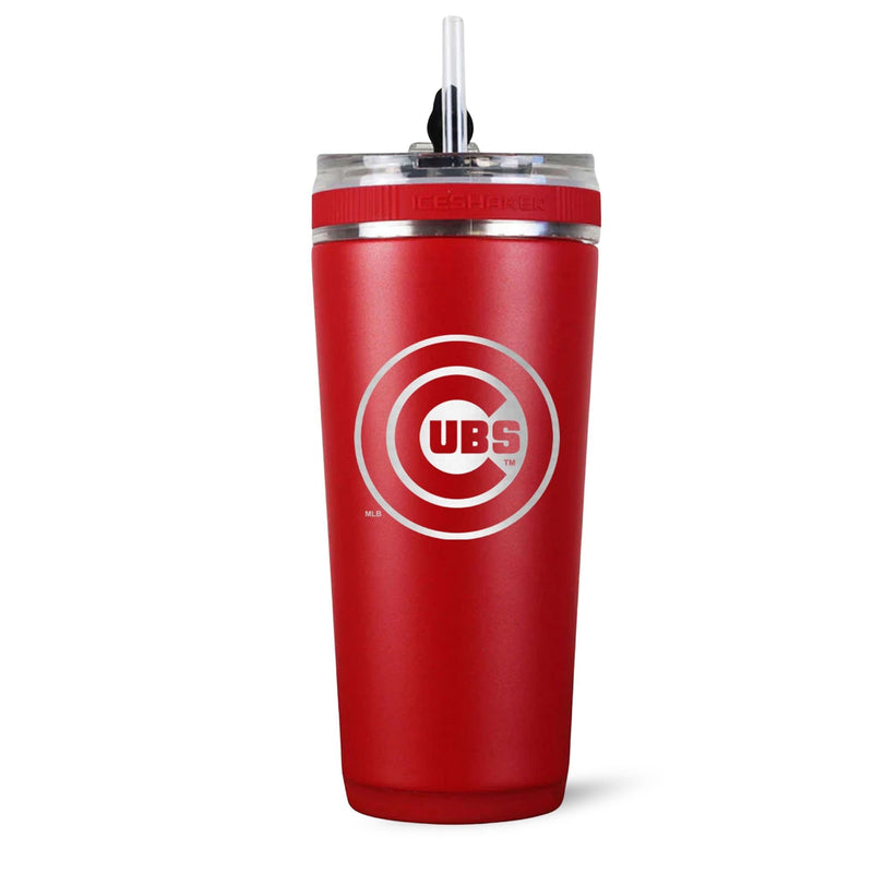 Load image into Gallery viewer, Ice Shaker - Officially Licensed Chicago Cubs 26oz Flex Bottle
