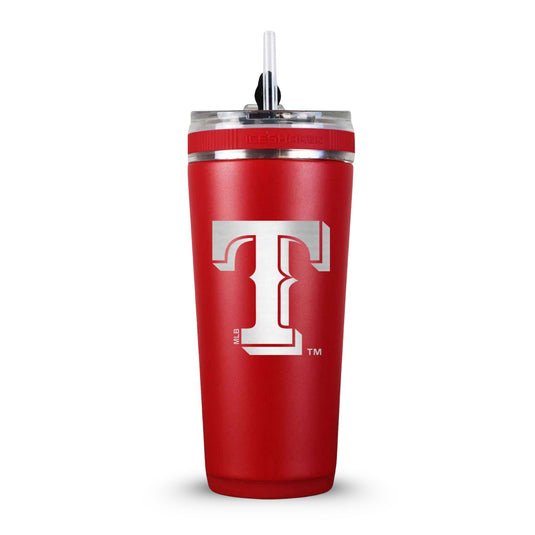 Ice Shaker - Officially Licensed Texas Rangers 26oz Flex Bottle