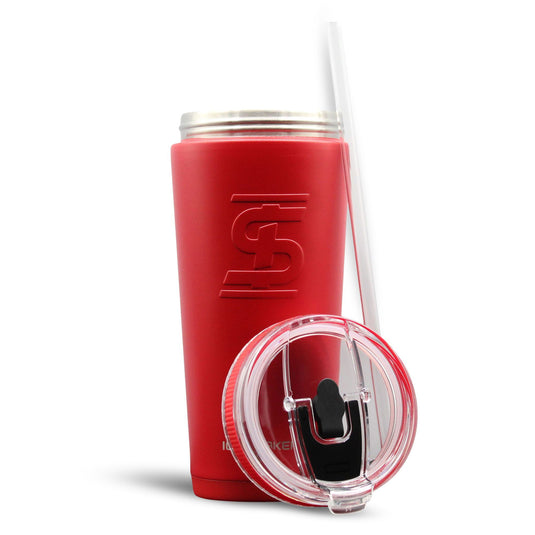 Ice Shaker - Officially Licensed Texas Rangers 26oz Flex Bottle - Red