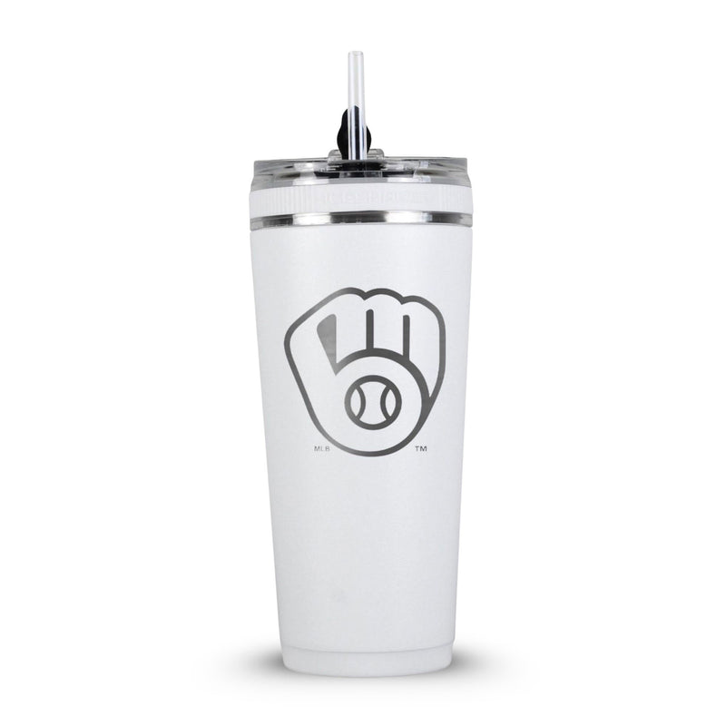 Load image into Gallery viewer, Ice Shaker - Officially Licensed Milwaukee Brewers 26oz Flex Bottle

