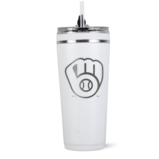 Ice Shaker - Officially Licensed Milwaukee Brewers 26oz Flex Bottle